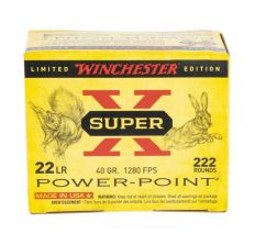Winchester Rimfire Ammunition 22LR Super-X Power Point Hollow Point 40gr 222rd Limited Edition Box