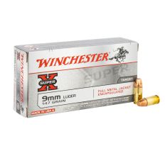 Winchester Super X Handgun Ammunition 9mm Sub Sonic 147gr FMJ - 50rd Box