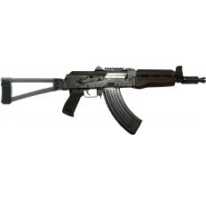 Zastava ZPAP92 Alpha AK-47 Pistol Stained Wood Handguard 7.62x39 10" Barrel Booster Brake TF1913 Triangle Side-Folding Brace 30rd