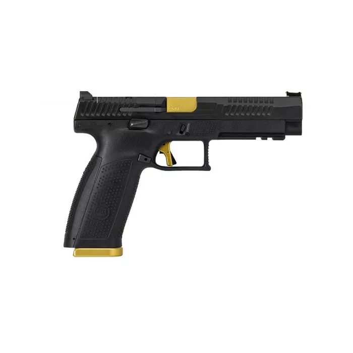 CZ P-10F COMPETITION READY 19RD 9MM BLACK & GOLD -img-1